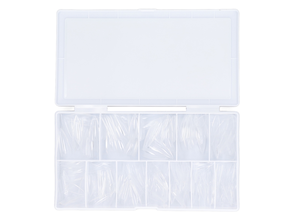504 Unhas Postiças Stiletto De Cobertura Completa, Ultra Finas, Pré-formadas, Transparentes Para Manicure Diy E Salões 08