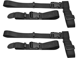 Conjunto De 4 Cintas Para Mala Totority, Comprimento Ajustável Para Fixação Segura Da Bagagem, Nylon Preto, Fivela De