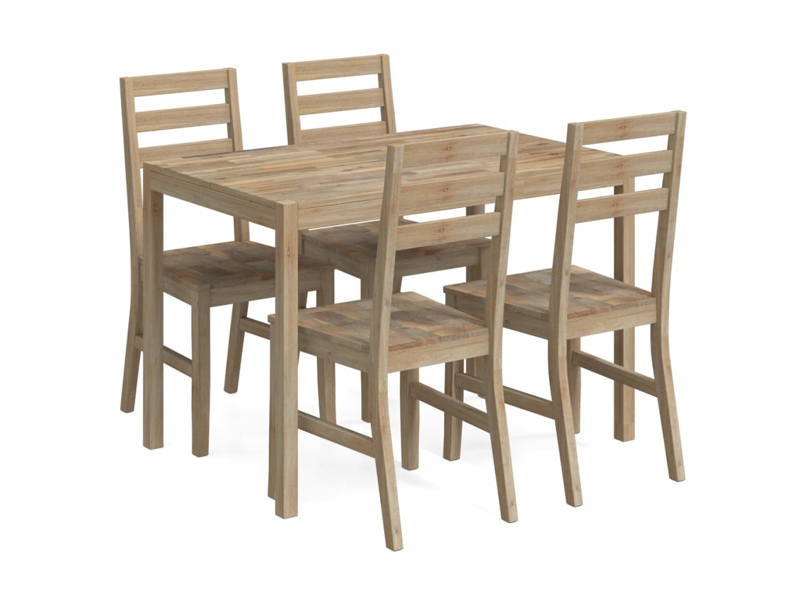 Dining Set, Dining Sets Vidaxl Marrom Madeira De Acácia