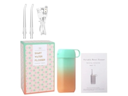 Irrigador Oral Mini Fio Dental Elétrico Inteligente À Prova Dágua Portátil Para Ortodontia Verde Laranja Yizhood