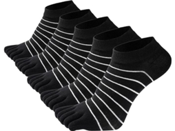 Meias com Dedos Separados 5 Pares Femininas Algodão AQUAFORGE