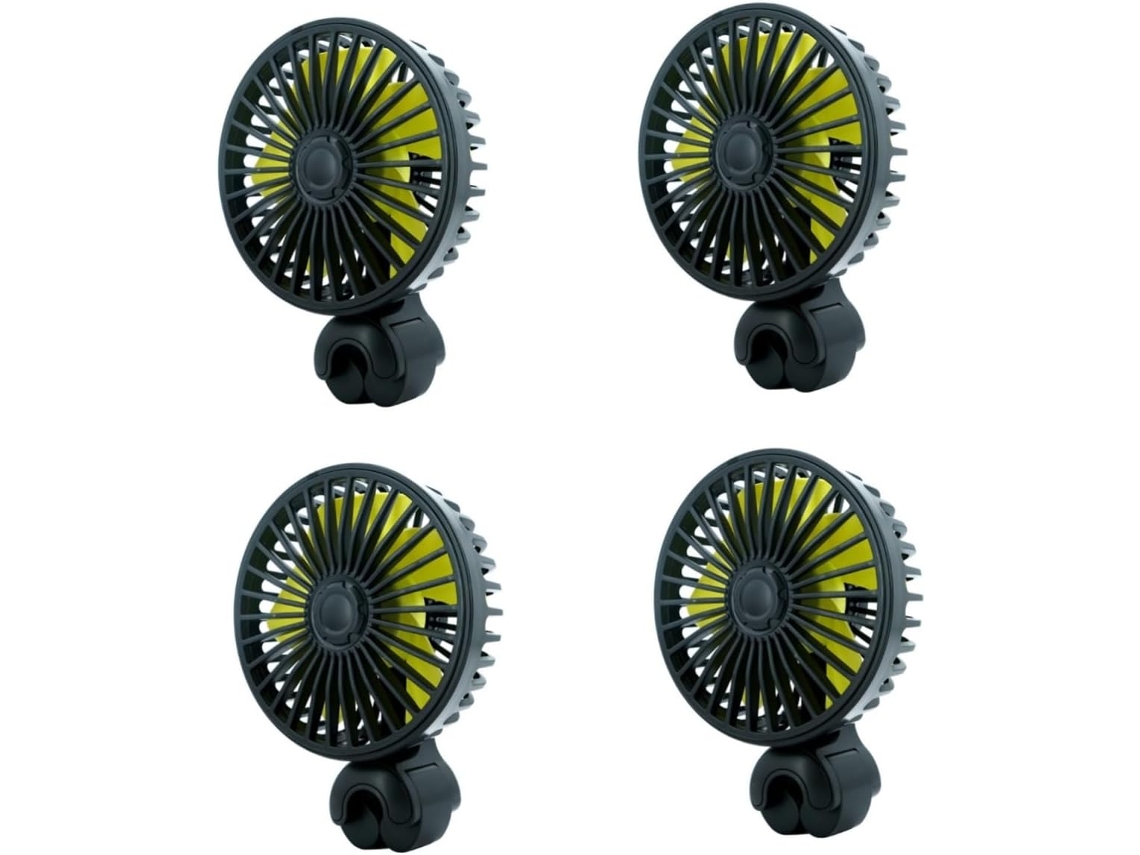 Conjunto De 4 Ventiladores Elétricos De Encaixe Para Carro, Para Resfriamento E Circulação De Ar.