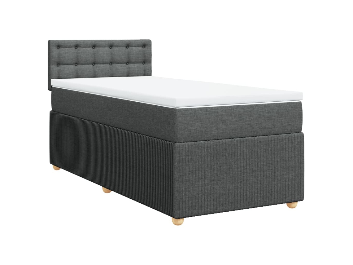 Box Spring Bed, Box Spring Beds Vidaxl Cinzeto Tecido (100 X 200 Cm)