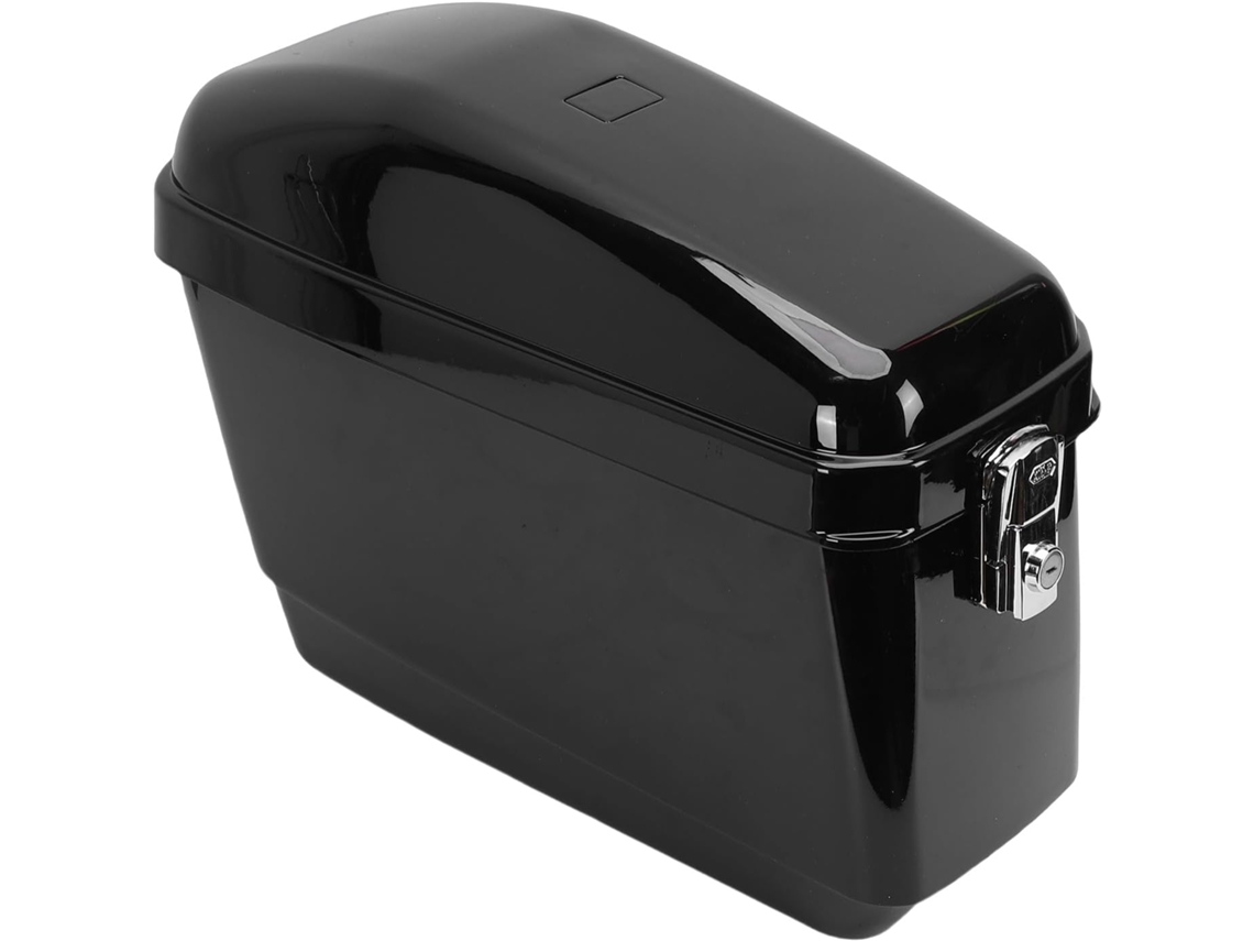 Alforges Rígidos Universais Tbest, 45l, Para Motocicleta, Com Trava, Em Abs Impermeável, Abertura Superior, Preto