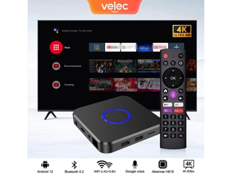 Novo I96 Z12 Smart Tv Box Android 12.0 4k Home Theater Tv Set Top Box Allwinner H618 2.4/5g Dual Wifi Youtube Video Media Player 2 Gb 16 Gb Pooter