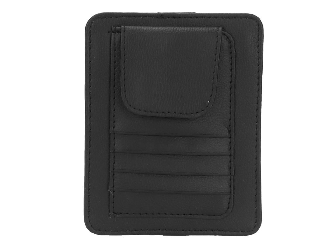 Suporte para Visor Solar do Carro com Armazenamento de Cartões e Óculos