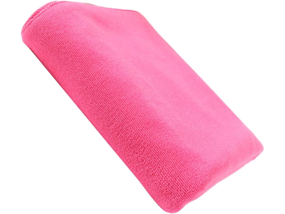 Toalha De Banho Rosa De Microfibra, 30x70 Cm