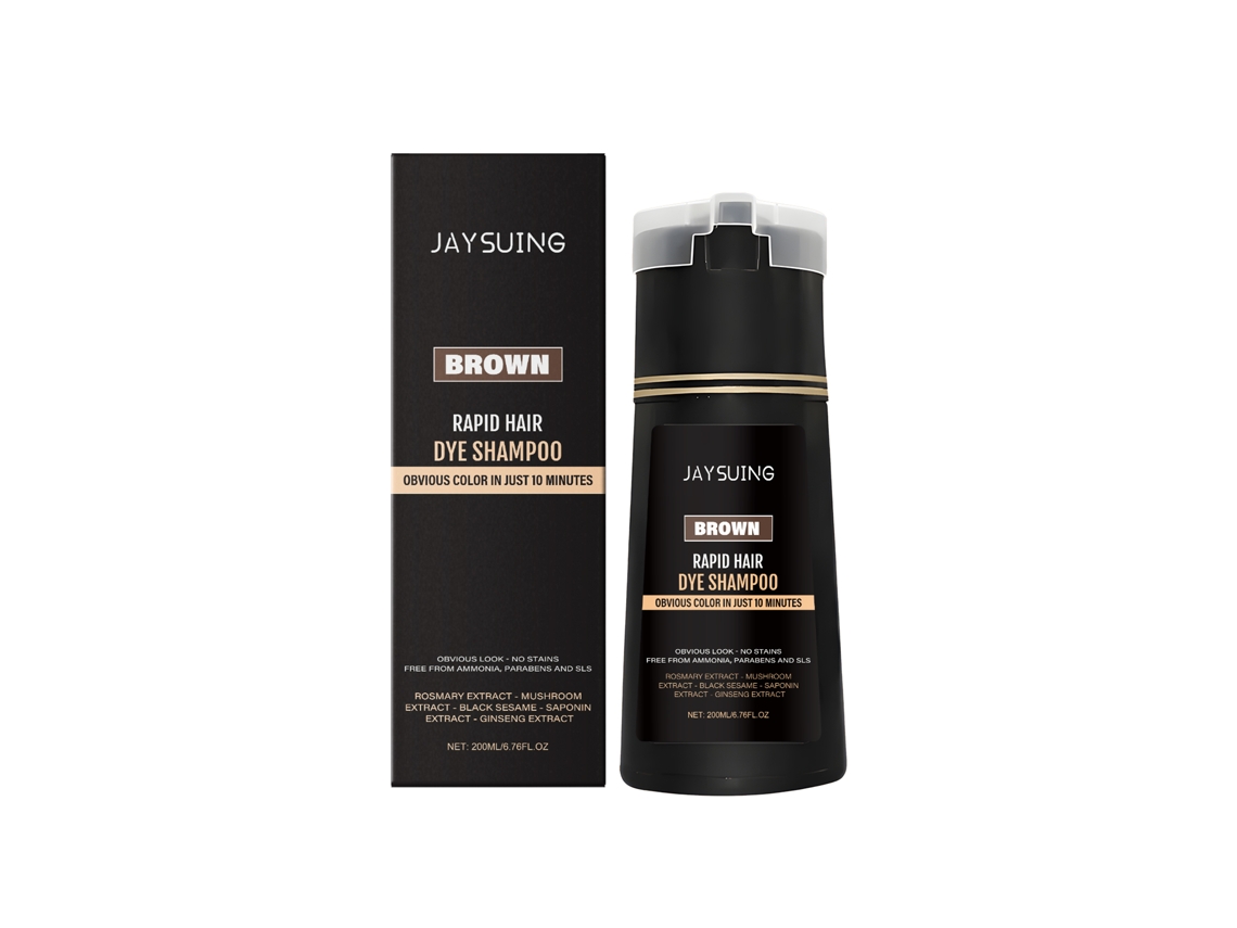Shampoo Colorante Marrom para Homens, Cor Rápida e Duradoura LAXISCREED