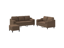 Sofa Set, Sofa Sets Vidaxl Marrom Tecido (n/a)