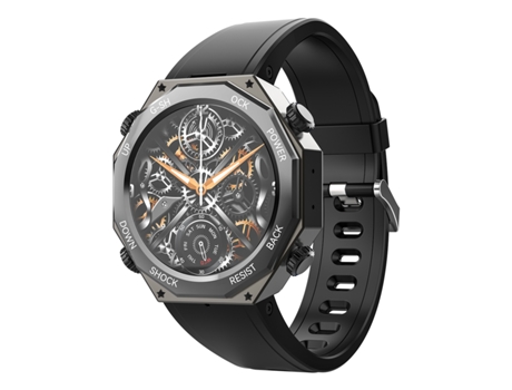 Smartwatch ROGBID Tank M1 Mostrador Preto 36.83Mm Pulseira de Borracha Smartwatch