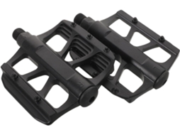 Par de pedais de plástico preto para bicicleta de montanha, plataforma