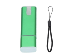 Pen drive de 128 GB com LED e cordão antirroubo.