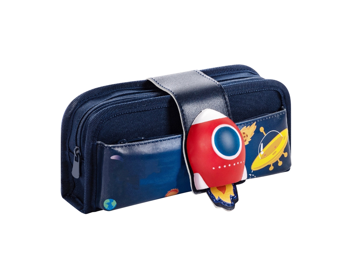 Estuche De Lápices Con Patrón De Pato Cute Cierre De Velcro Gran Capacidad Para Estudiantes