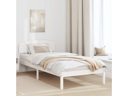 Vidaxl Estrutura Da Cama Com Cabeceira Branco 100 X 200 Cm