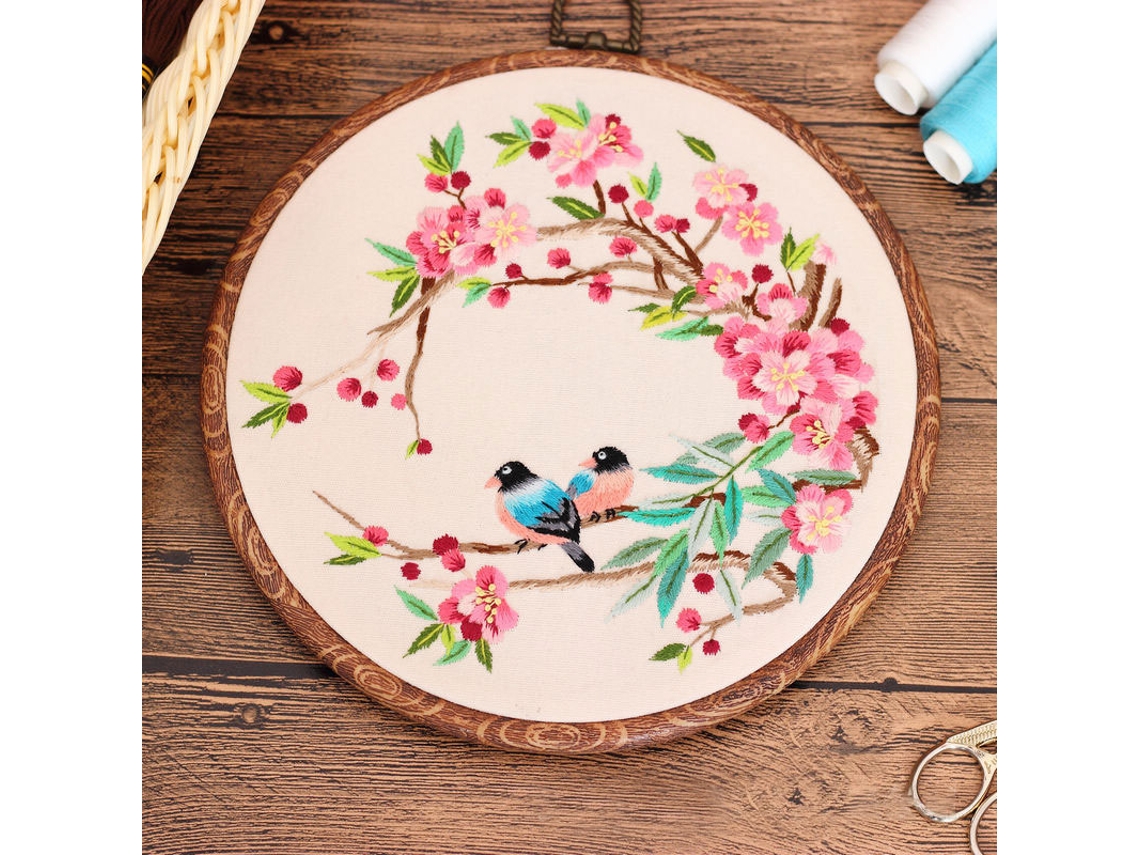 Kit De Iniciação Ao Bordado, Kit De Iniciação Ao Bordado Em Ponto Cruz Faça Você Mesmo Aquaforge (pássaros E Flores)