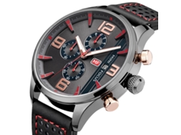 Reloj De Pulsera Para Hombre Mini Focus Analógico De Cuarzo Resistente Al Agua Con Correa De Pu