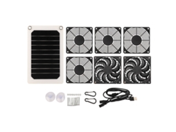 Kit de ventiladores com painel solar (dois ventiladores, à prova d'água e resistentes à temperatura)