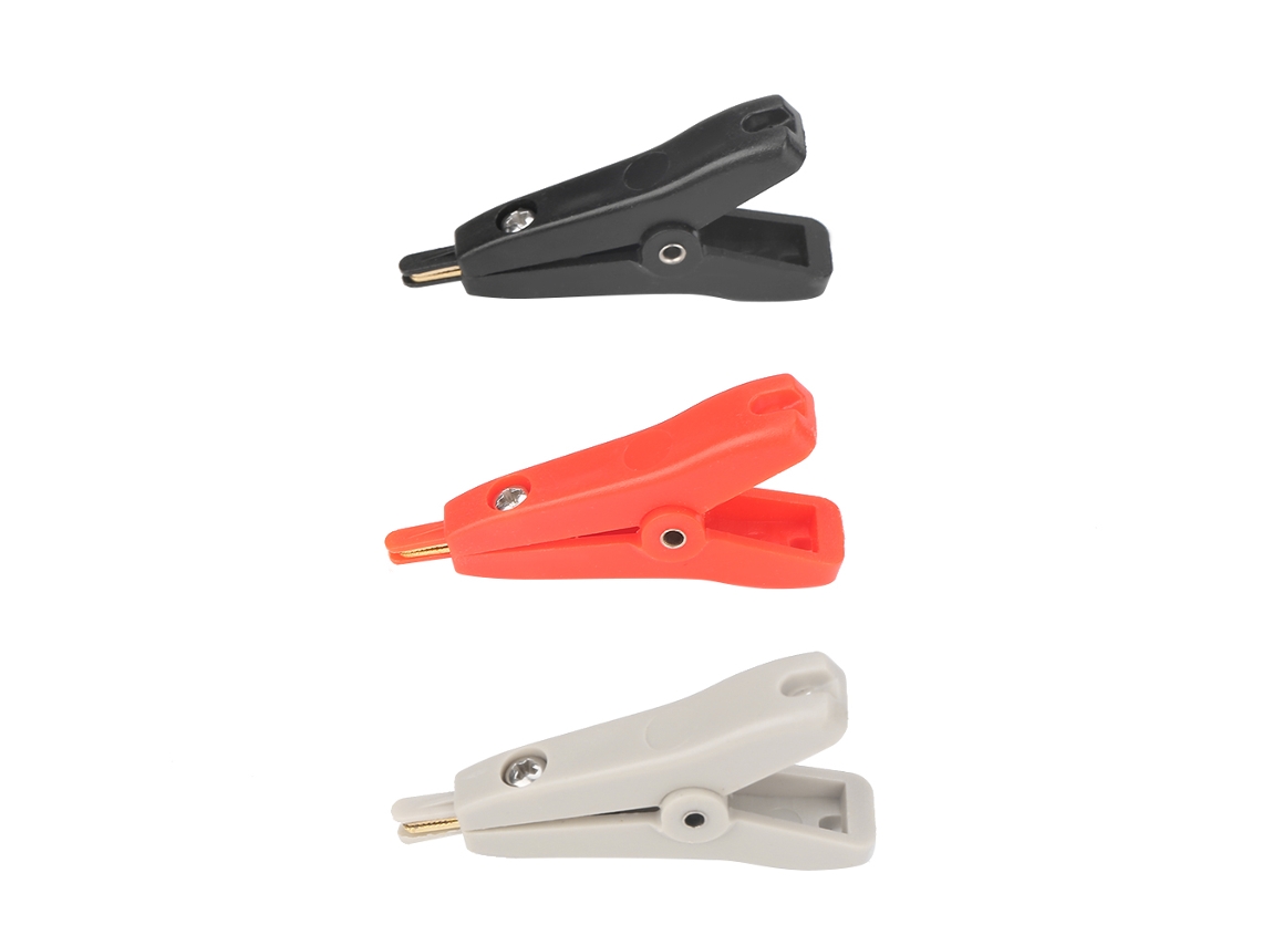 3pcs P2005 Clipes de Jacaré Kelvin de Cobre Galvanizado a Ouro para Teste Lcr 10a