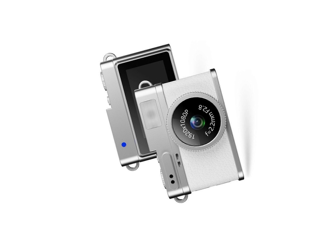 Mini Câmera de Chaveiro 1080p Mini Câmera Digital Retrô Pequena e Portátil Gravador de Vídeo de Bolso para Viagens e Estudos Branca ELECTVAULT1