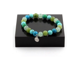 Pulseira De Jade Com Contas De Aventurina, Crisocola E Turquesa (8 Mm)