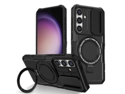 Capa Zruxe Compativel Com Samsung Galaxy S25 5g (tpu Hybrid Pc - Sliding Camshield Magsafe - Preto)