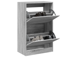 Vidaxl Sapateira 60x34x96,5 Cm Derivados De Madeira Cinzento Sonoma