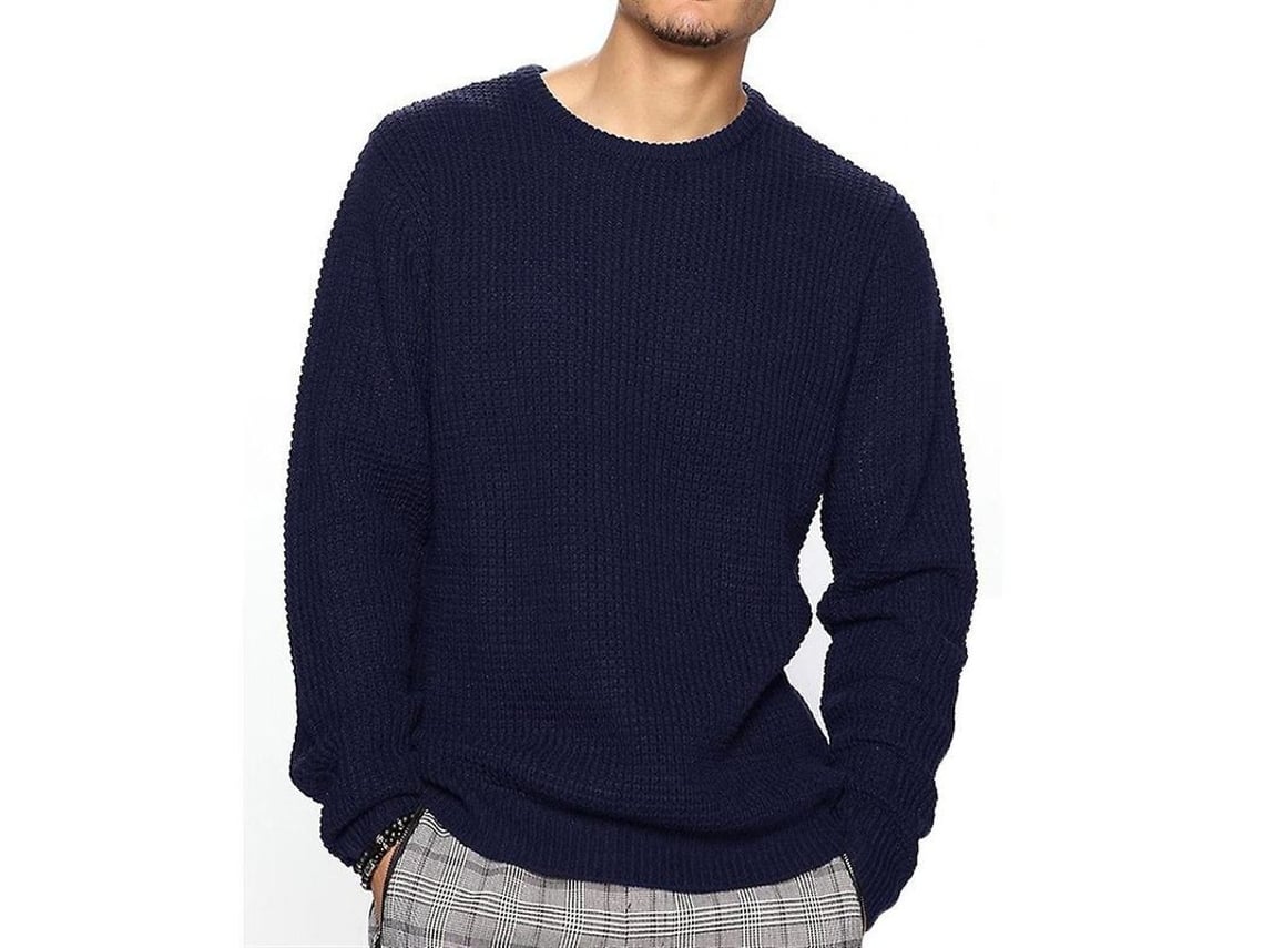 2026 jersey Hombre de Punto Waffle Manga Larga Cuello Tortuga Casual Pullover de Calidad Superior