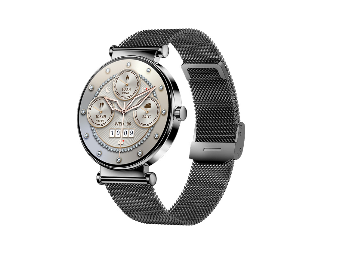 Smartwatch Yizhood Y16 Feminino (ecrã Amoled - Monitoramento De Saúde - Múltiplos Desportos - Função De Chamadas - Preto)