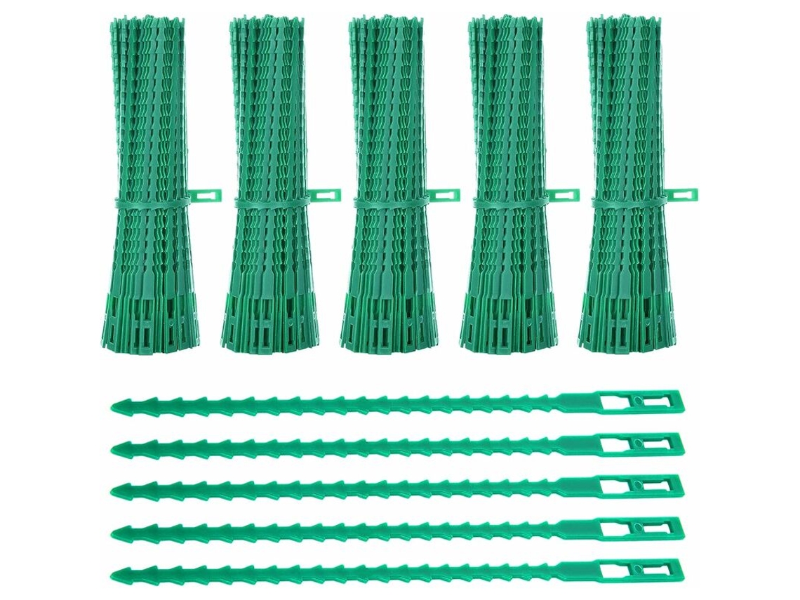 500 Abraçadeiras ajustáveis AQUAFORGE de 17cm para suporte de plantas