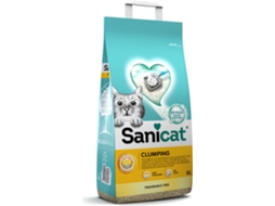 Areia Aglomerante para Gato SANICAT Clumping Fragrance Free (8L)