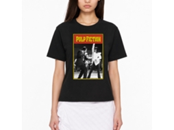 Rockinstone Men's T-shirt Pulp Fiction Dance Portrait Graphic Print Tee Black Size:l