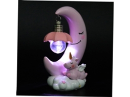Abajur de Cabeceira Unicórnio Lua em Resina, Luz Noturna Decorativa para Meninos e Meninas, Presente para Quarto de Menina SFUSHOS