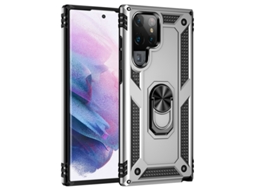 Capa Para Samsung Galaxy S25 Edge Magnético Suporte Anel Prata Czhhmart