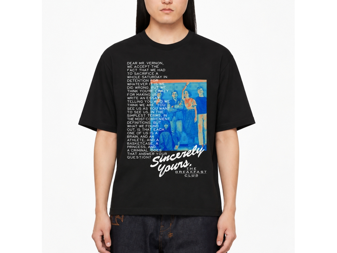 Rockinstone Breakfast Club Movie Heat Map 2 Black Adult T-shirt Size:xl