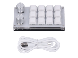 Teclado Personalizado Diy Com Knob Mini Usb E 12 Teclas (teclas De Atalho Programáveis, Sensação De Interruptor Azul)