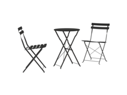 Conjunto 3 Conjunto De Móveis Para Exterior Vidaxl Antracite Aço (50 X 50 X 71 Cm)
