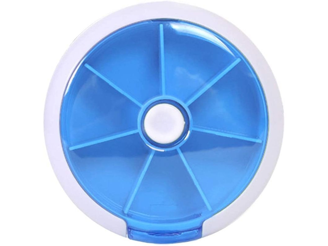 Organizador Semanal de Pílulas, 7 Dias, 3 Horários, Dispenser, com 7 Compartimentos, Azul