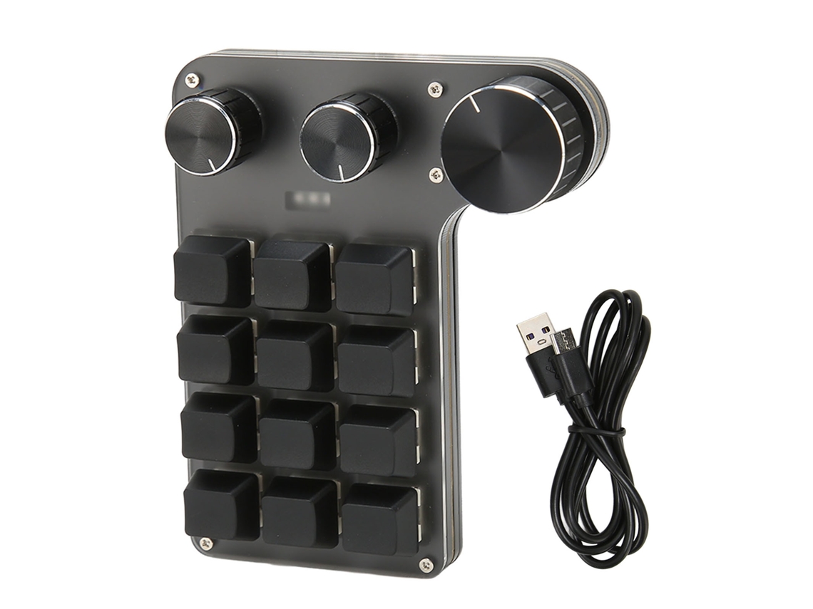 Teclado Mecânico Para Jogos Com 12 Teclas E 3 Botões