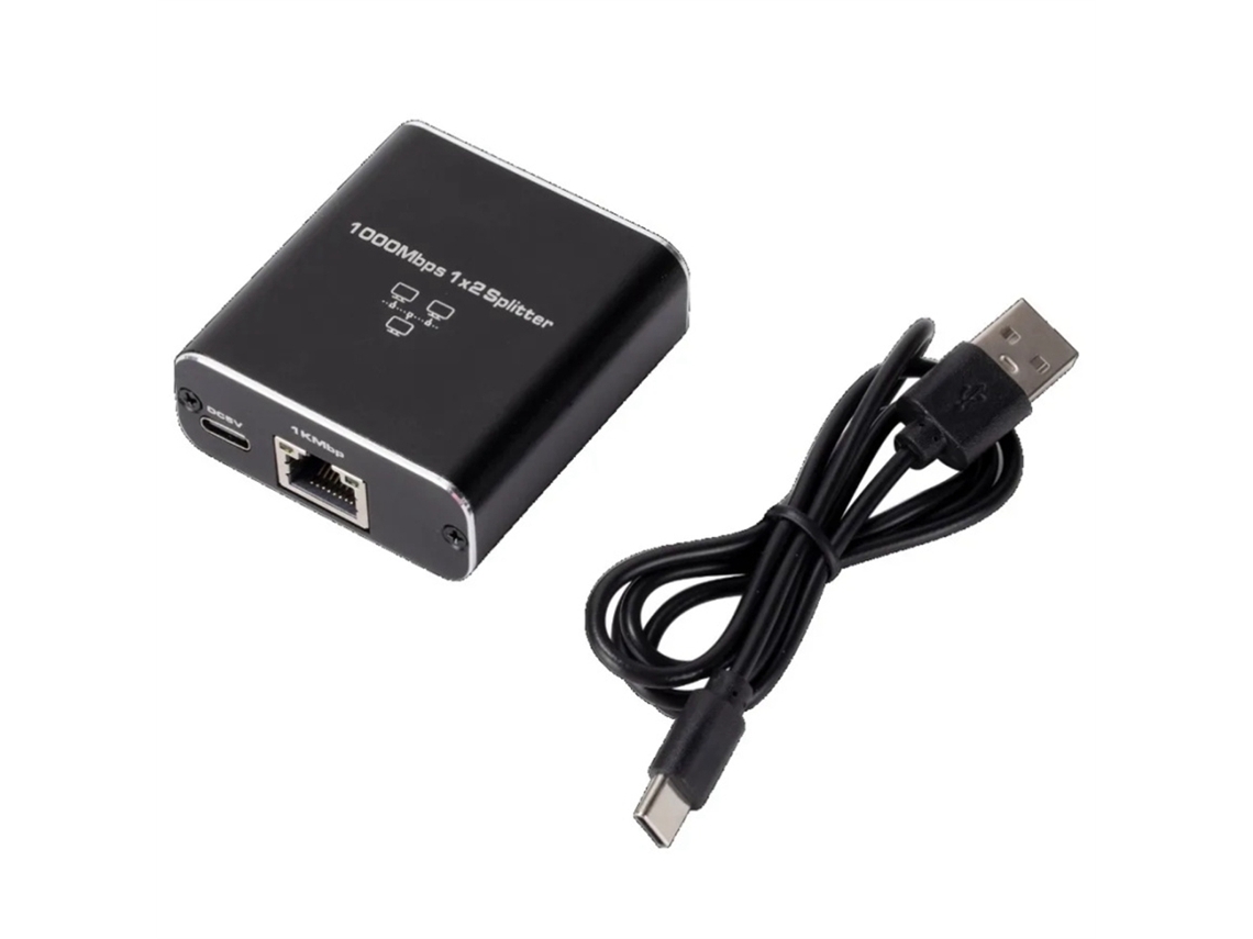 Divisor De Rede Para Laptop (1 Para 2), Interface Rj45, 1 Para 2 Saídas.