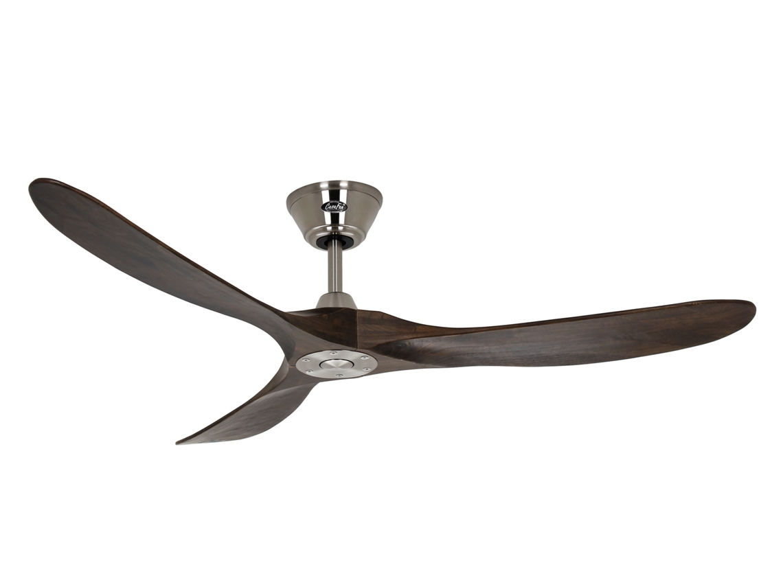 Ventilador de Techo CASAFAN 315215 Eco Genuino 152Cm Madera Maciza Nogal/Cromo Satinado