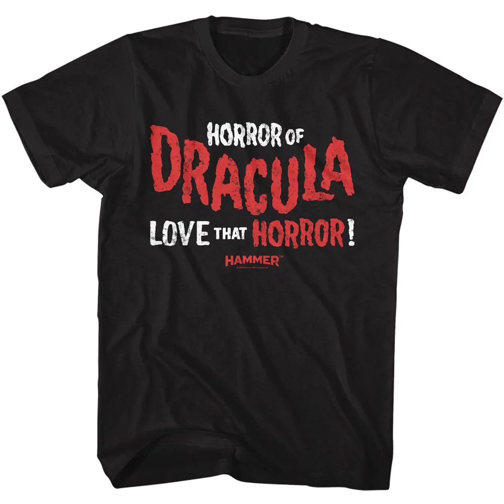 Unisex Adult T-shirt Rockinstone Horror Movies Horror Of Dracula Black Sizexxxl