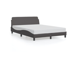 Bed Frame, Bed Frames Vidaxl Cinzeto Couro Artificial (120 X 200 Cm)