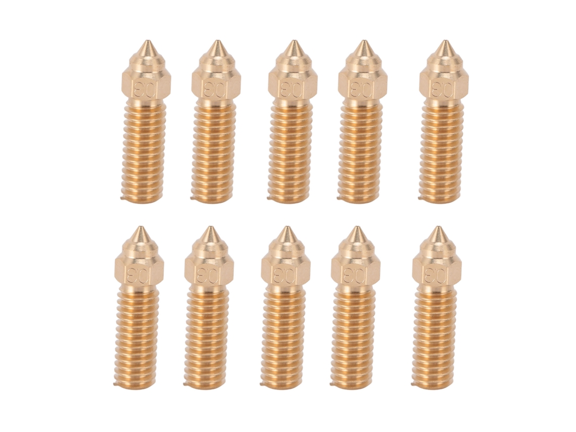 10 Peças De Bicos De Latão Para Extruder Resistente A Alta Temperatura Para Creality K1 Cr M4 Vyper Kobra 0.3mm