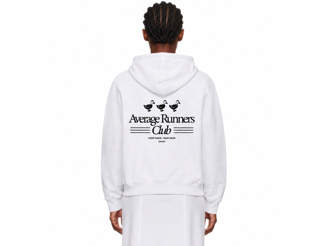 Moletom Rockinstone Average Runners Club Branco - Estilo de Designer Exclusivo