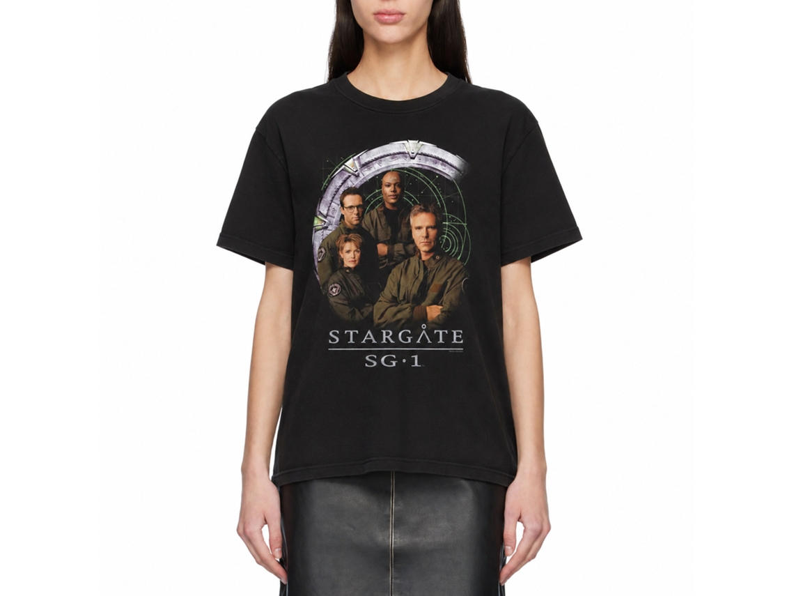 Rockinstone Stargate Cast And Gate Black Adult T-shirt Size:xxxl