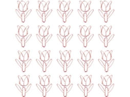 20 marcadores de livros em formato de tulipa, clipes de papel criativos, clipes fofos para agenda doméstica