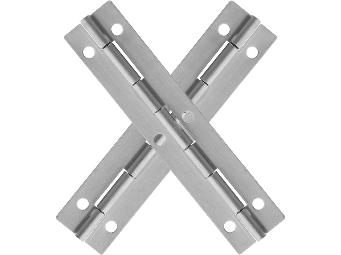 2 Dobradiças Contínuas De Aço Inoxidável 15 Cm (6 Polegadas) Para