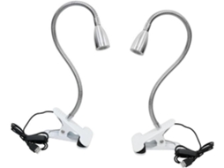 Luminária De Leitura Led Flexível Com Clipe Usb Holibanna, Luz Branca Quente Para Mesa E Teclado