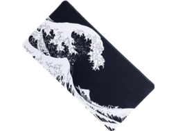 Mousepad Healeved para Desktop, 315 X 118 Polegadas, com Padrão de Ondas Japonesas, Superfície Antiderrapante