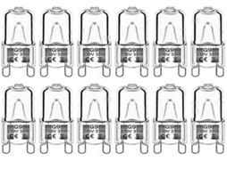 Lurelia Pack De 12 Lâmpadas Halógenas G9 33w 230v 2800k 380lm, Branca Quente, Regulável, Sem Cintilação, Para Teto